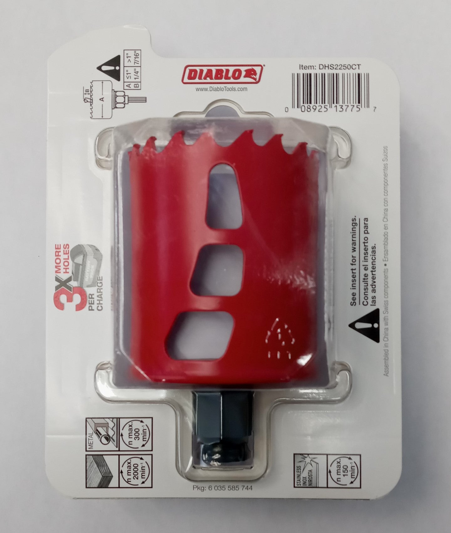 Freud Diablo DHS2250 2-1/4" Bi-Metal Hole Saw