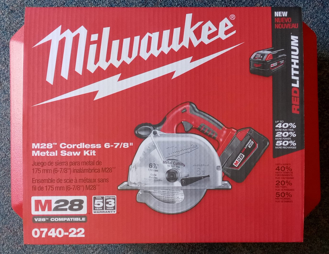Milwaukee 0740-22 M28 Cordless 6-7/8" Metal Cutting Saw Kit