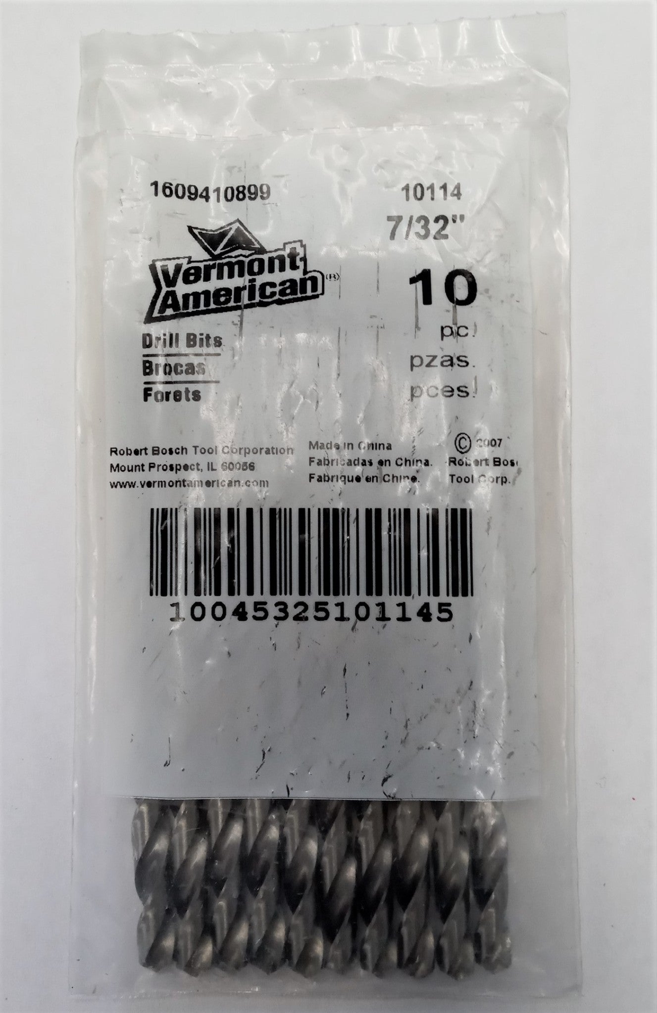 Vermont American 10114 7/32" Drill Bits 10pcs