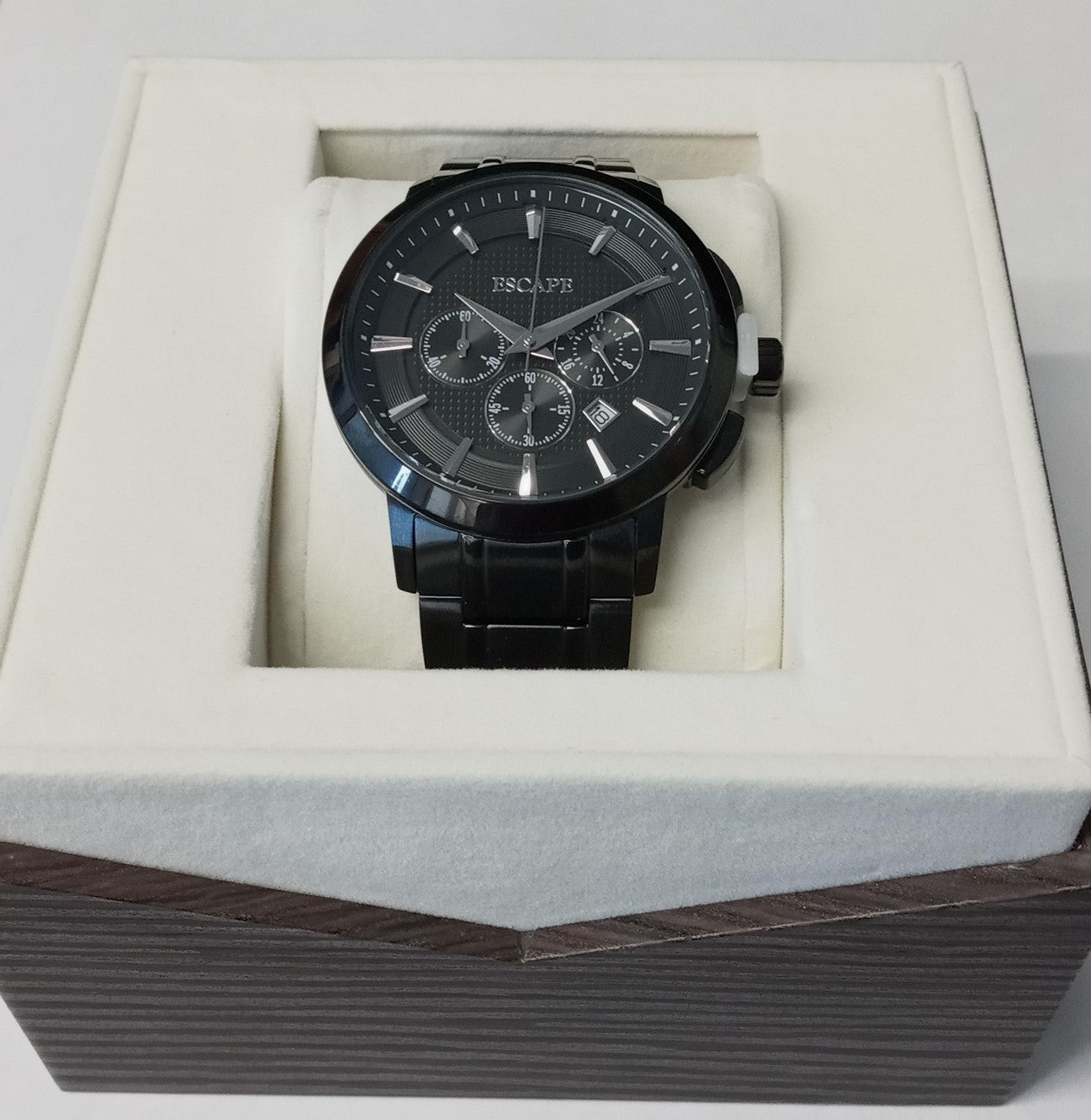 Escape EC1086-108 Black Analog Men's Sport Watch, Water Resistant