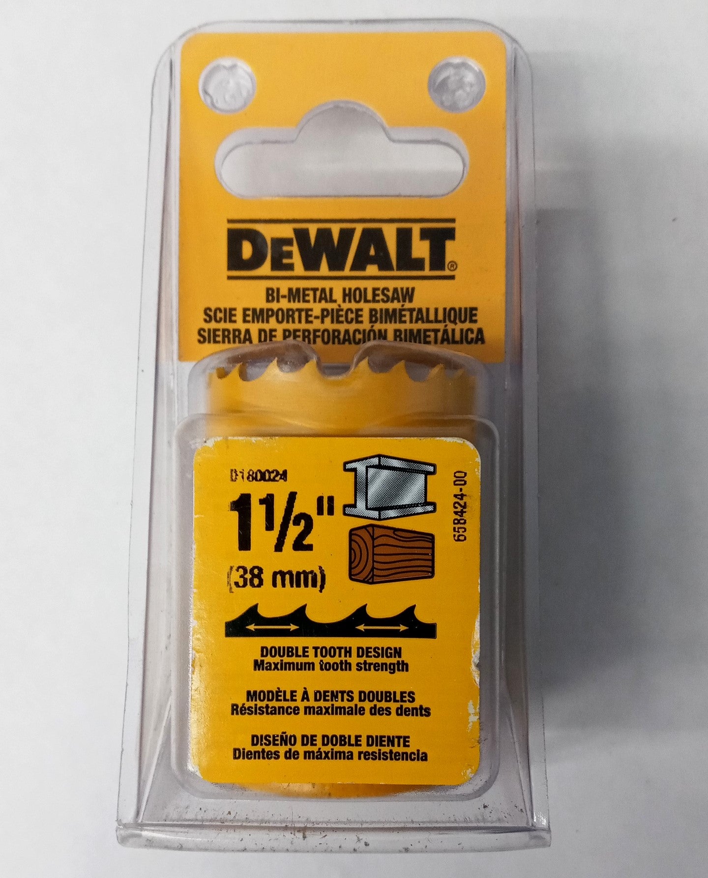 DeWalt D180024 1-1/2" (38mm) Bi-Metal Hole saw USA