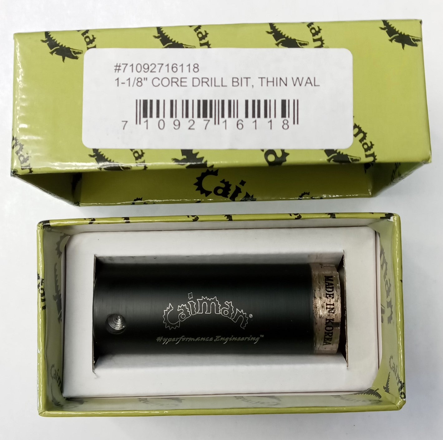 Caiman 16118 1-1/8" Thin Wall Core Drill Bit