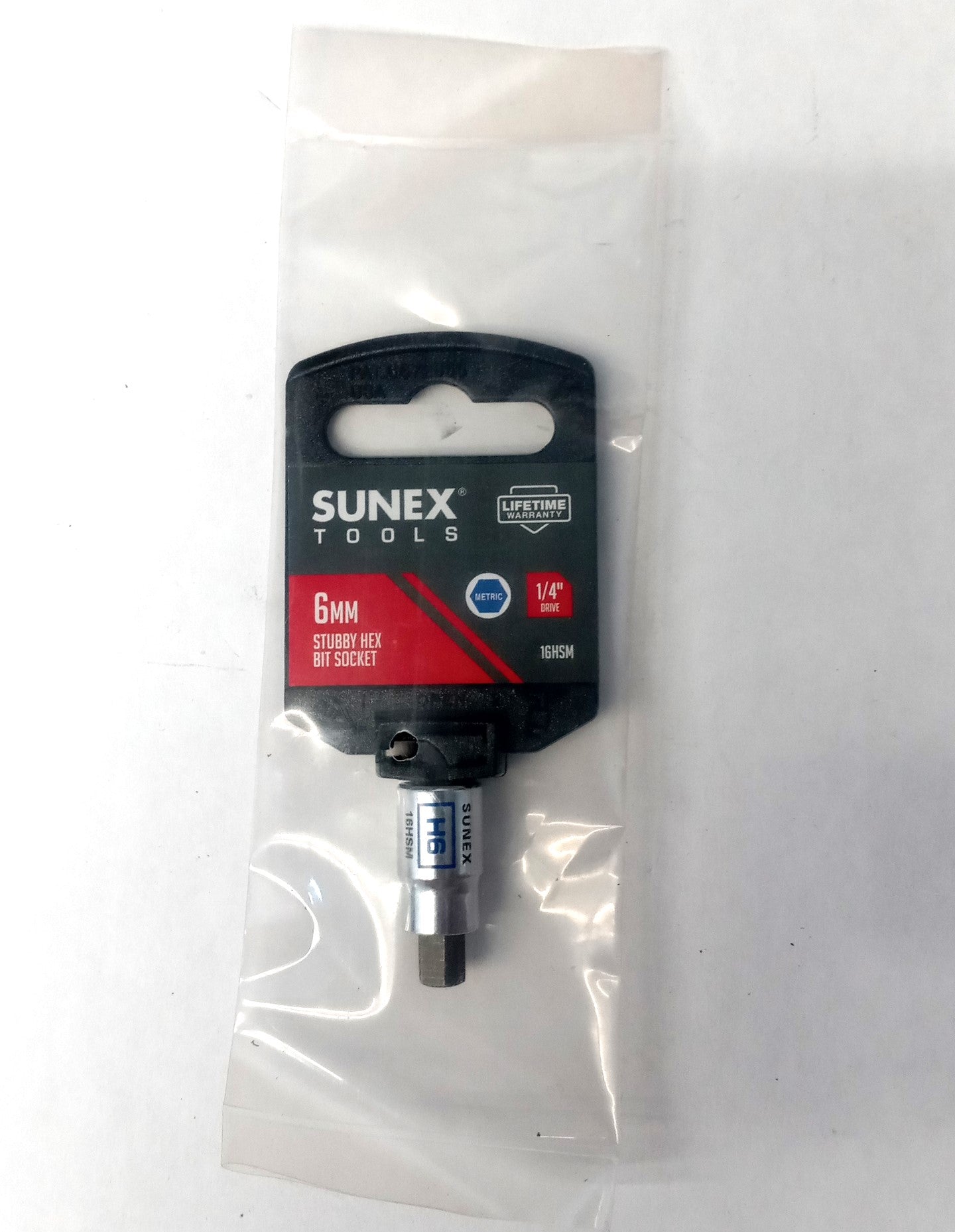 Sunex 16HSM 6mm Stubby Hex Bit Socket