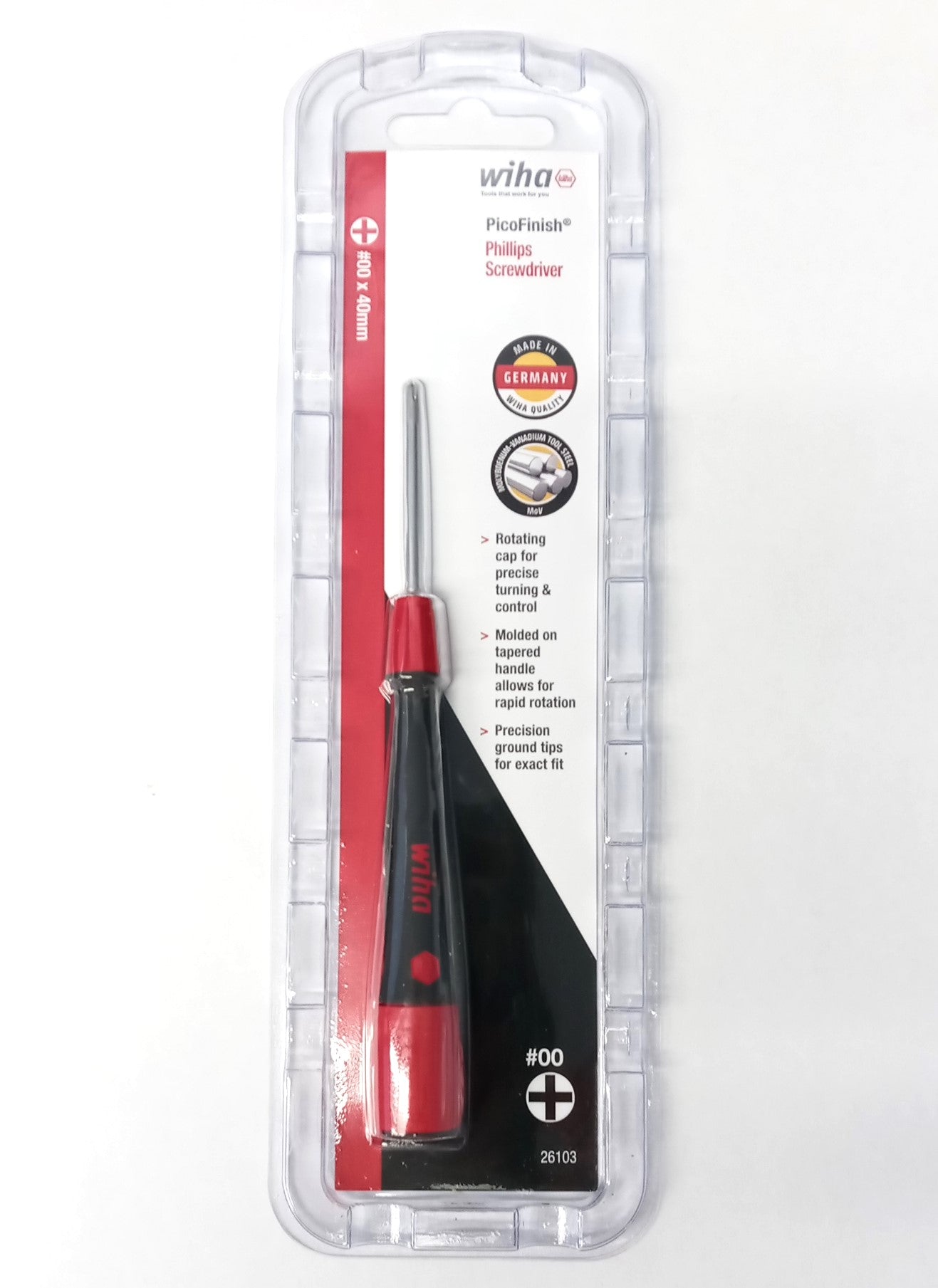Wiha 26103 #00 x 40mm Phillips Screwdriver Germany