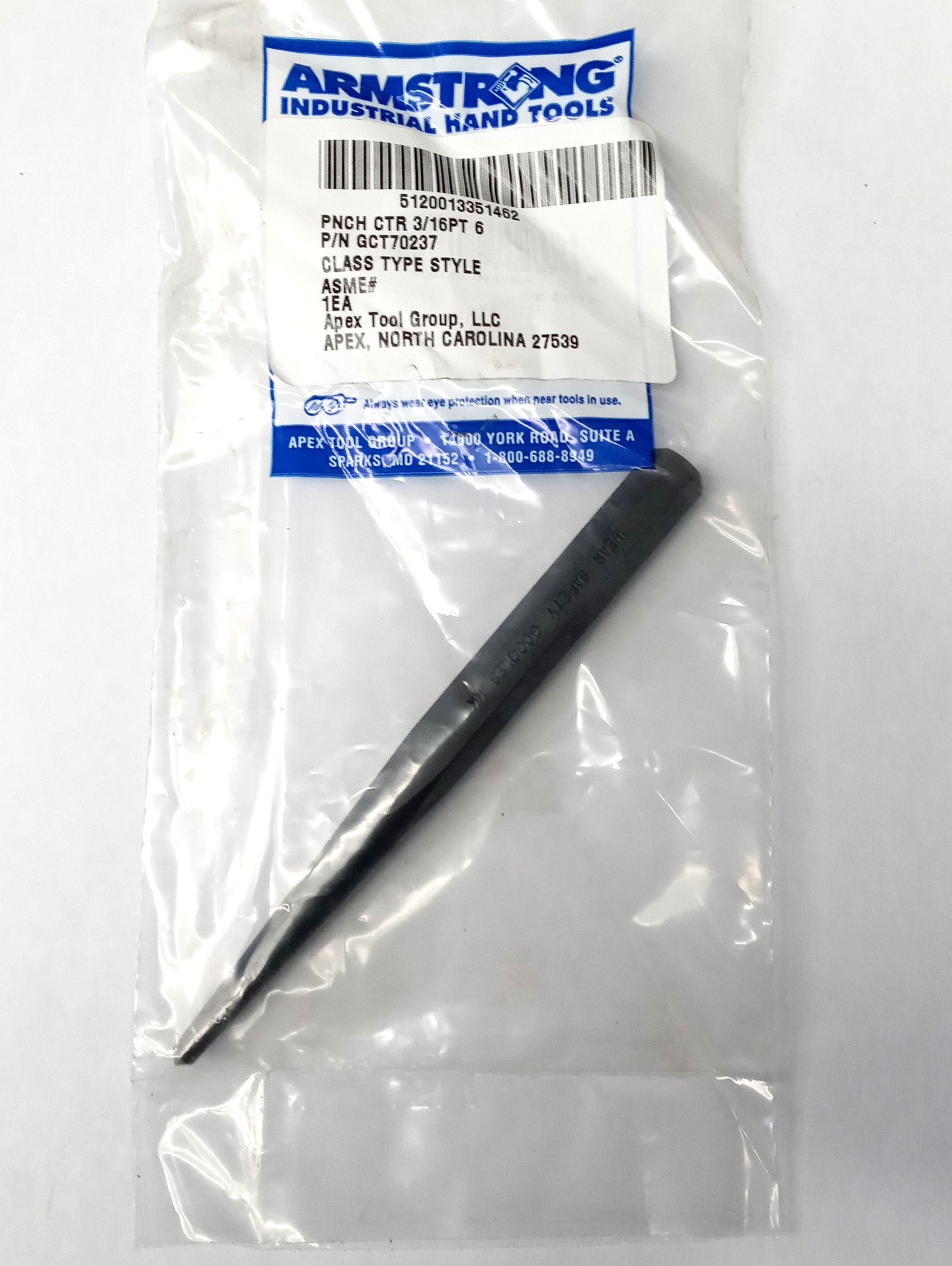 Armstrong 70-237 Center Punch Pointed 5-1/2 in OAL USA