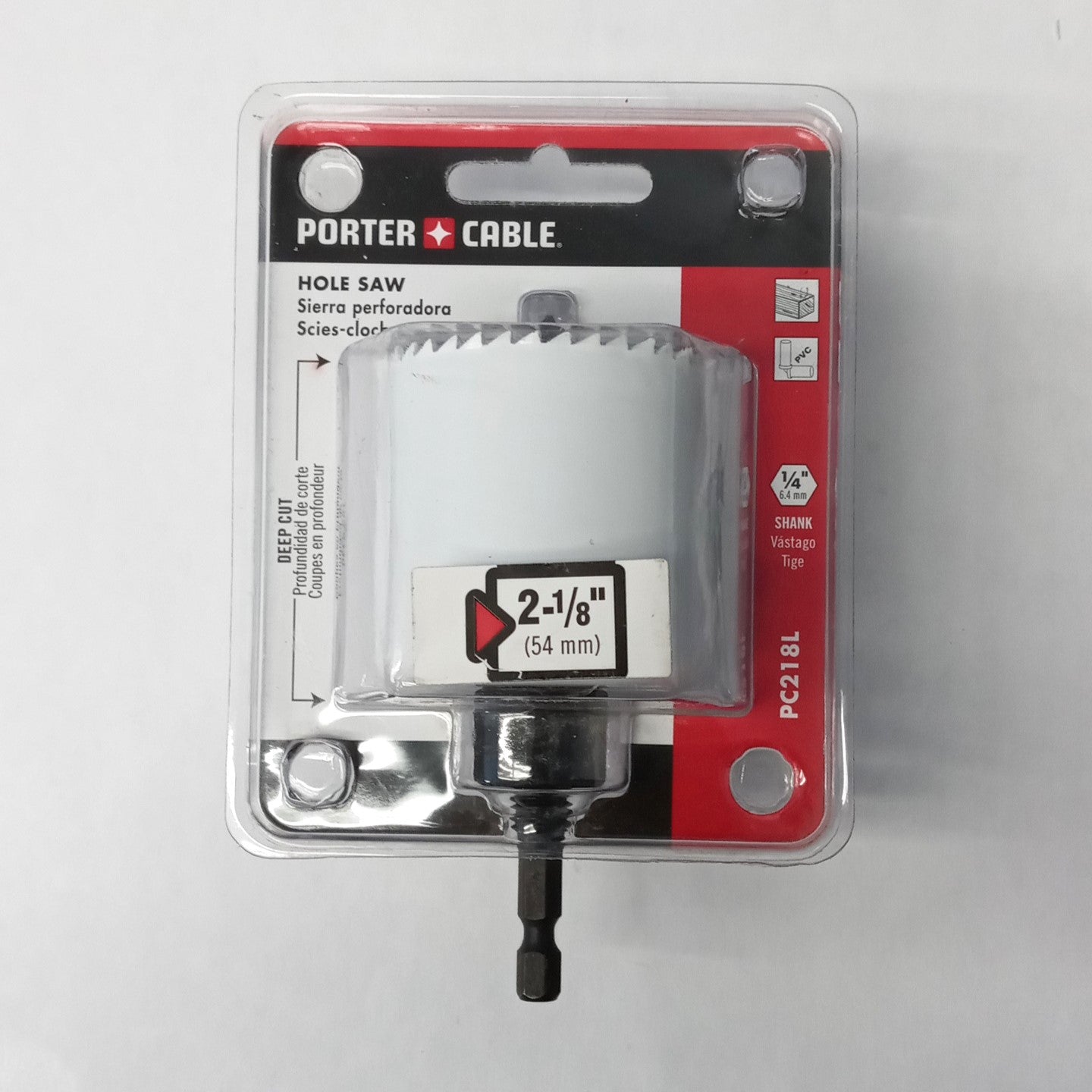 Porter Cable PC218L 2-1/8" Hole Saw With Arbor