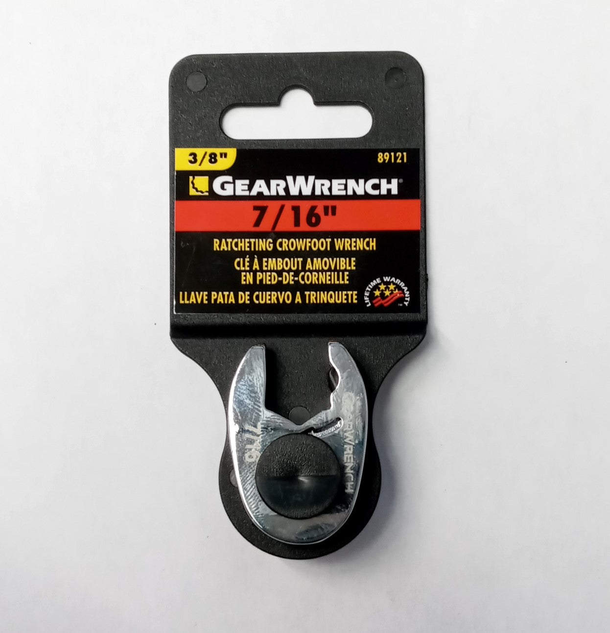 GEARWRENCH 89121 3/8" Drive 7/16" Ratcheting Crowfoot SAE Wrench