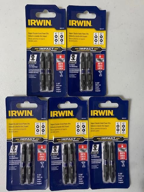 IRWIN 1882421 Impact Perf. Double-Ended Screwdriver Power Bit #2 Square #3 Squar