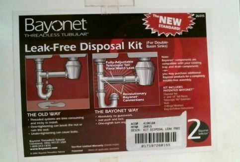 Bayonet 26015 Threadless Tubular Leak Disposal Kit Made in USA