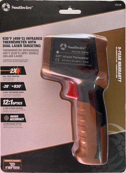 Southwire 31212S -26F to 930F Infrared Thermometer Dual Laser Targeting