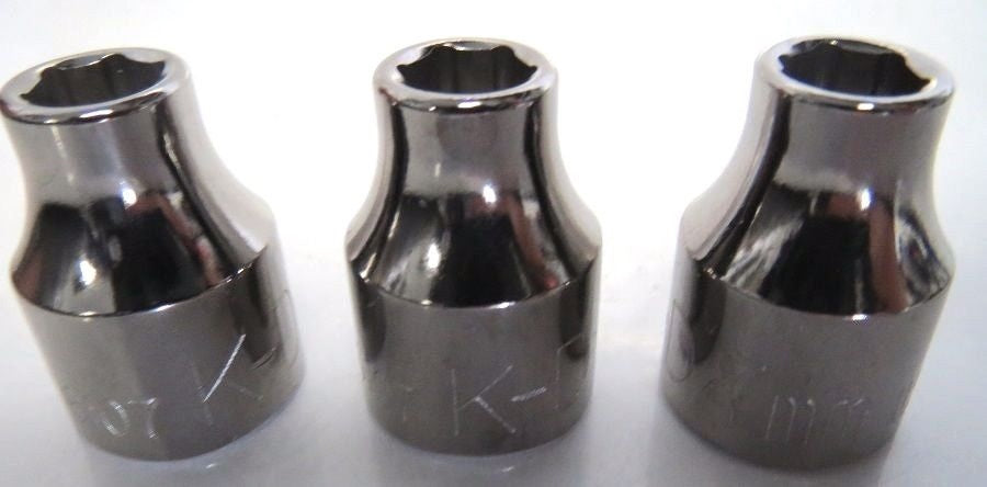 KD Tools 526107 Standard Socket 7mm 3/8" Drive 6 Point USA - 3 Pieces