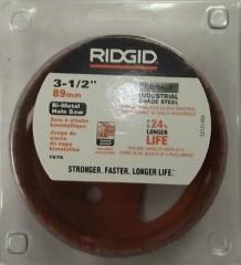 Ridgid 7075 3-1/2" Bi-Metal Holesaw Cobalt Industrial Grade Steel