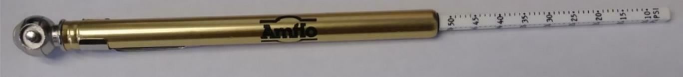 Amflo Gold Pencil Tire Gauge 10 to 50 PSI 3pcs USA