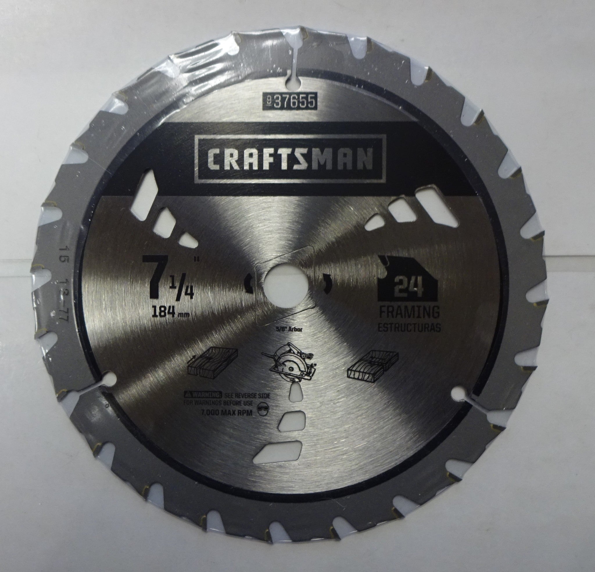 Craftsman 37655 7-1/4" x 24 Tooth Carbide Circular Saw Blade