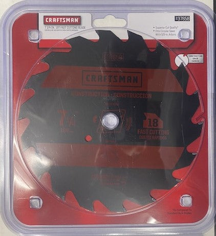 Craftsman 37658 7 1/4" x 18 Tooth Carbide Tooth Saw Blade