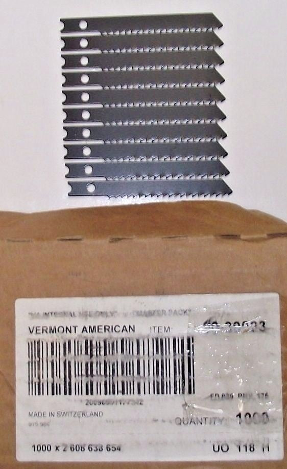 Vermont Jig Saw Blade 2-3/4" 10TPI 10pc 90-30023 Switzerland Bulk Unmarked