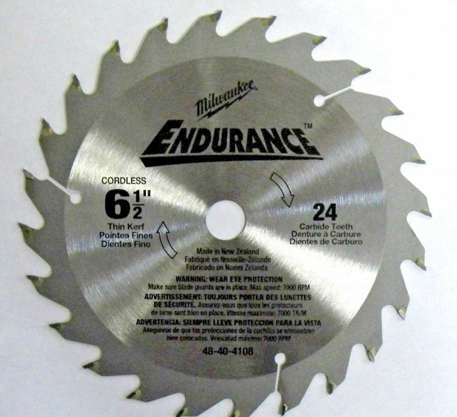 Milwaukee 48-40-4108 6-1/2" x 24 Teeth Cordless Thin Kerf Saw Blade (Bulk)