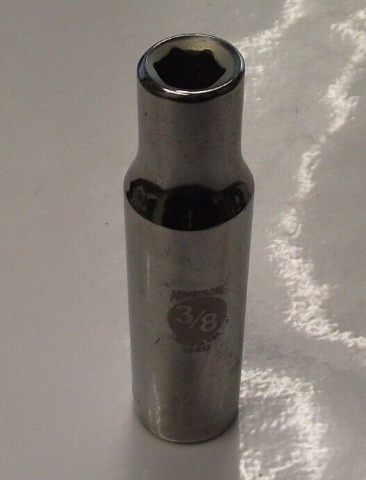 Armstrong 12-212 3/8" SAE 1/2" Drive 6 Point Deep Socket USA