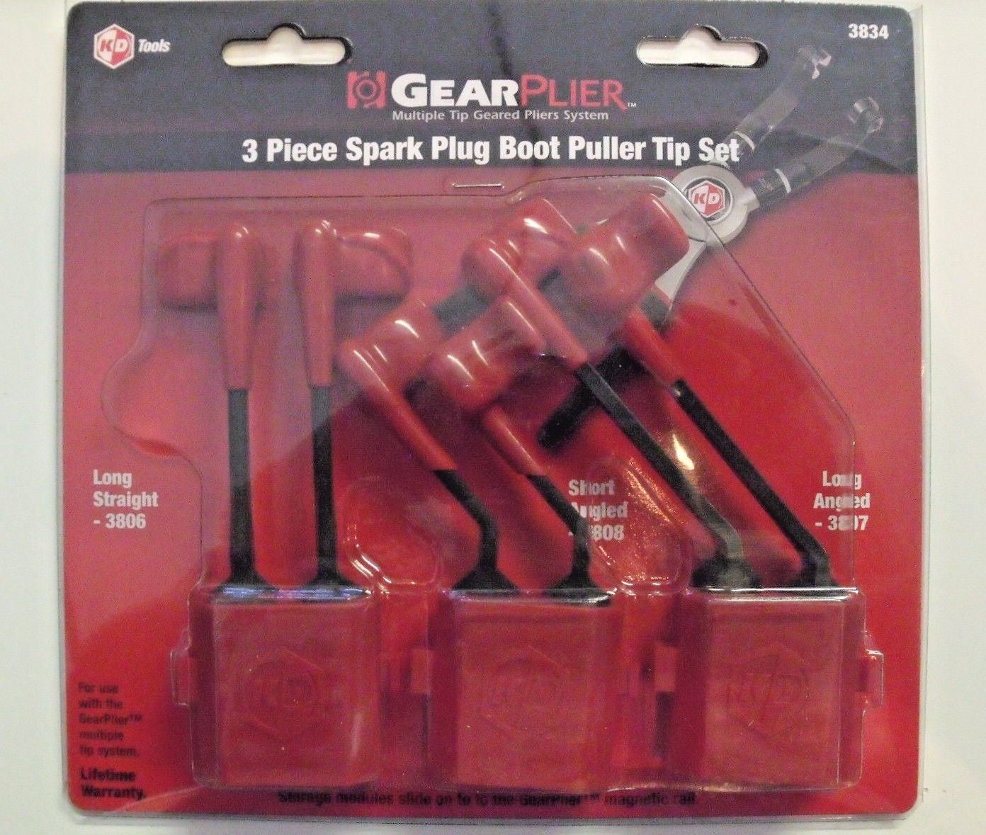 KD GearPlier 3 Piece Spark Plug Boot Puller Tip Set KD 3834