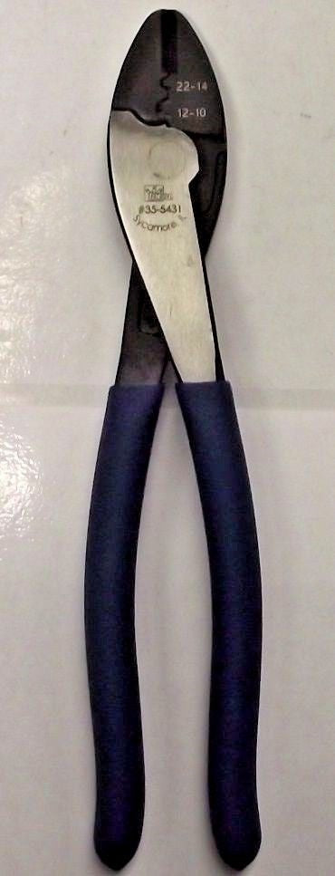 Ideal 35-5431 9-1/4" Multi-Crimp Tool Pliers Bare Terminals