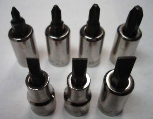 Kobalt 22468MIX 7 Piece 3/8" Drive Slotted & Phillip Bits USA