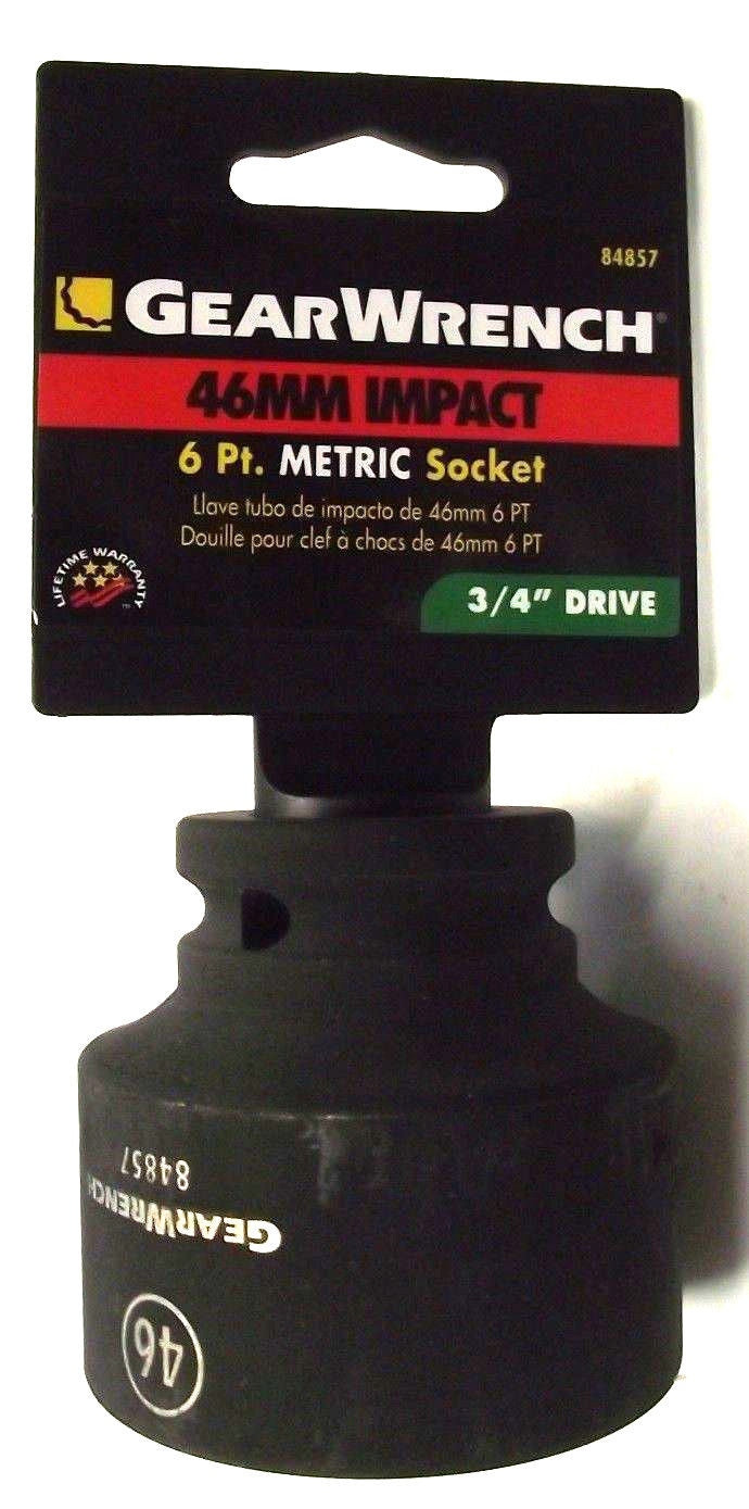 GearWrench 84857 Standard Impact Socket 46mm 3/4" Drive 6 Point