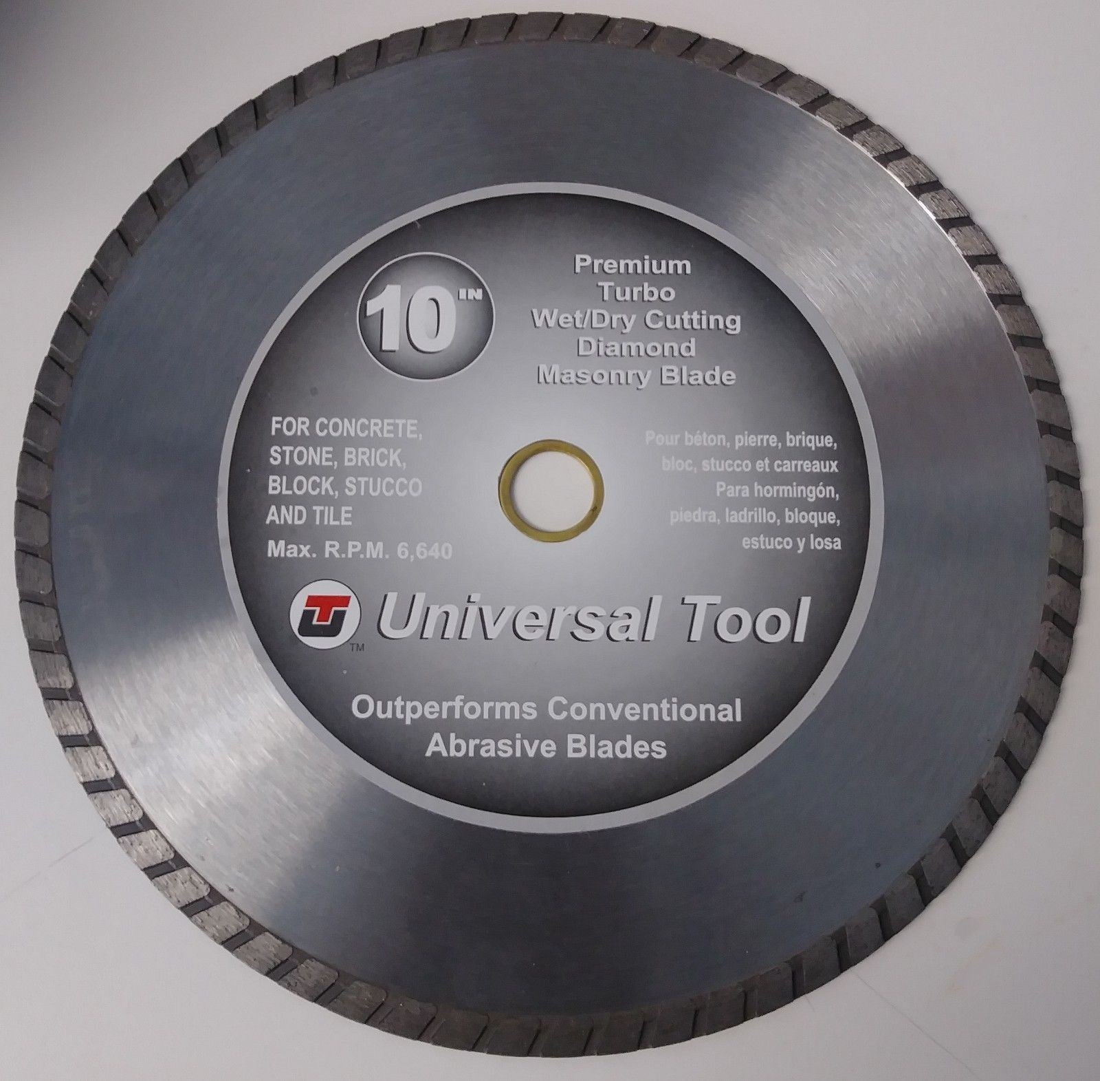 Universal Tool UT10 10" Premium Turbo Wet / Dry Cutting Diamond Masonry Blade