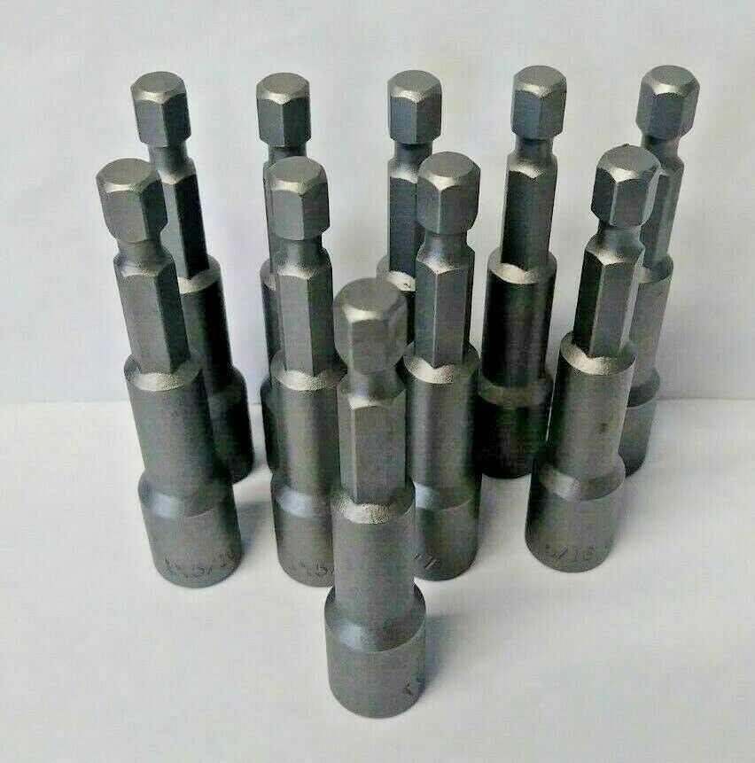 Bosch 120245 1609512613 5/16" x 2-9/16" Magnetic Nutsetters 10 Pack USA