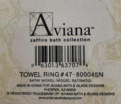 Aviana 47-80004SN Towel Ring Satin Nickel Zaffiro Collection