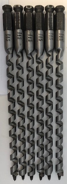 Irwin 48609ZR Augr Bit 9/16" x 12" x 5/8" Hex 6 pcs