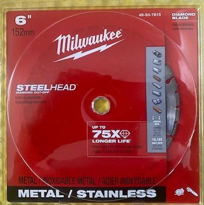 Milwaukee 6" STEELHEAD Diamond Cut-Off Saw Blade 49-93-7815