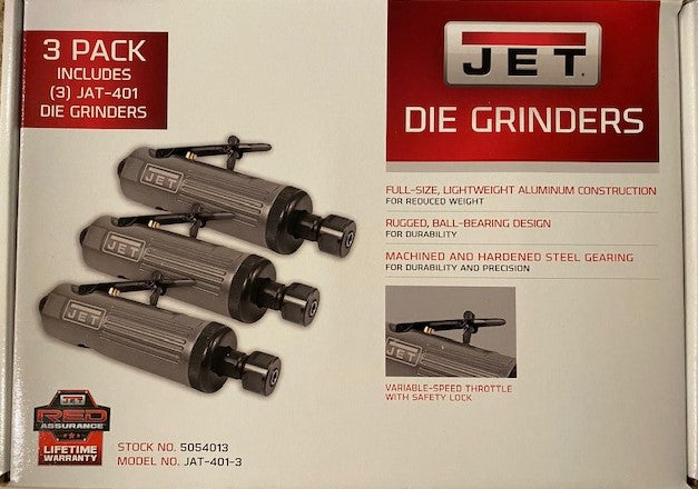 JET TOOLS 5054013 3PC - JAT-401 0.5HP Straight Die Grinders