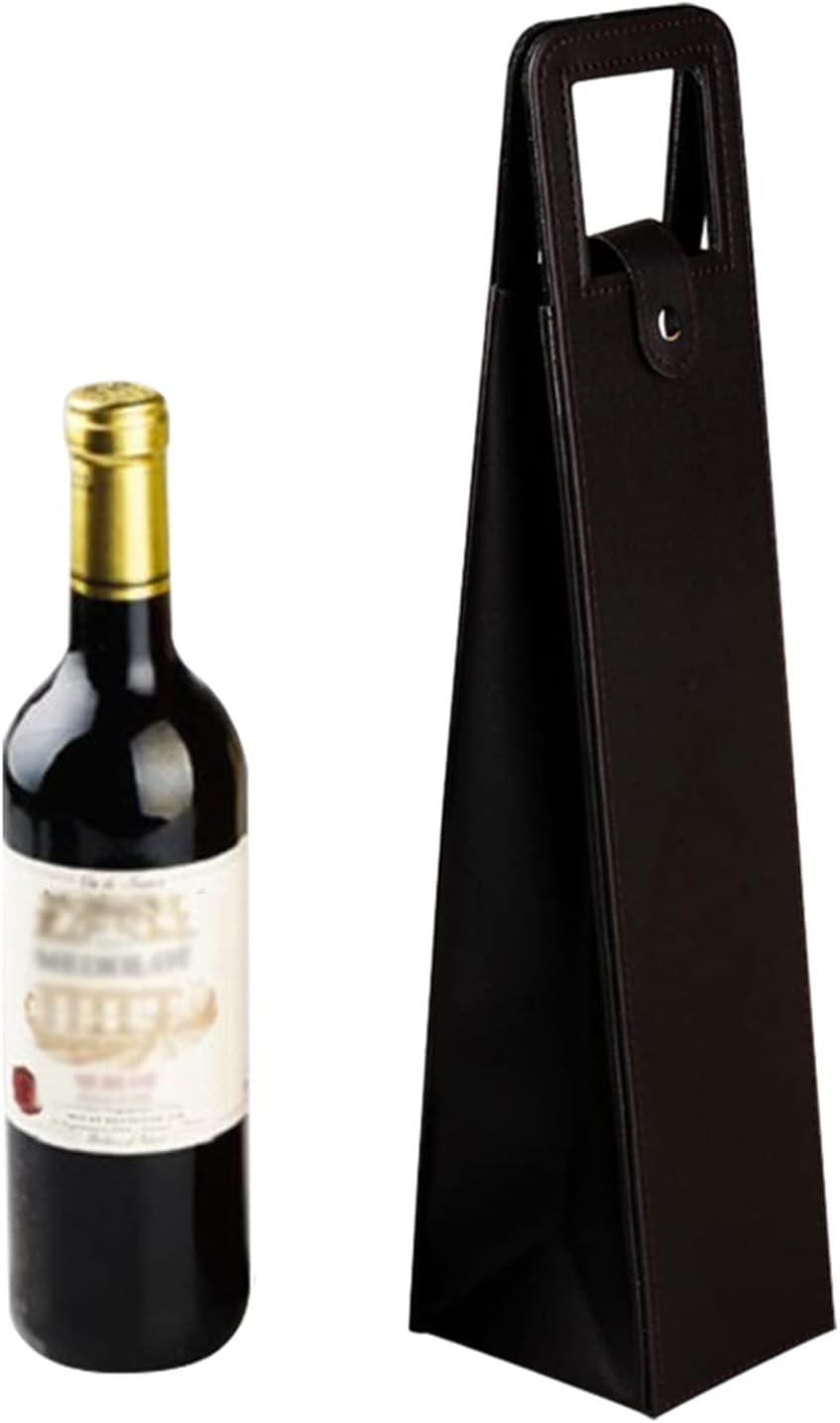 Clipper 199 Wine Bottle Carrying Bag Portable Tote Bag Faux Leather Packaging