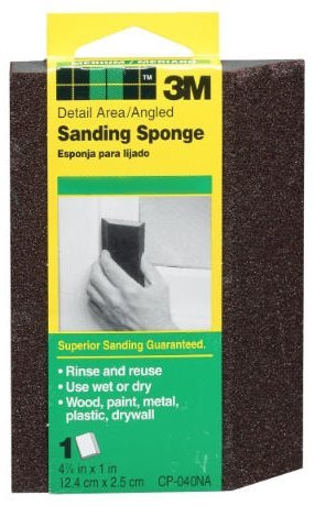 3M CP-040NA 4-7/8" x 2-7/8" x 1" Angled Sanding Sponge Fine Grit USA