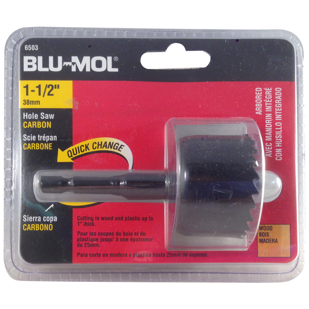 Blu-Mol 6503 1-1/2" Carbon Steel Arbored Hole Saw