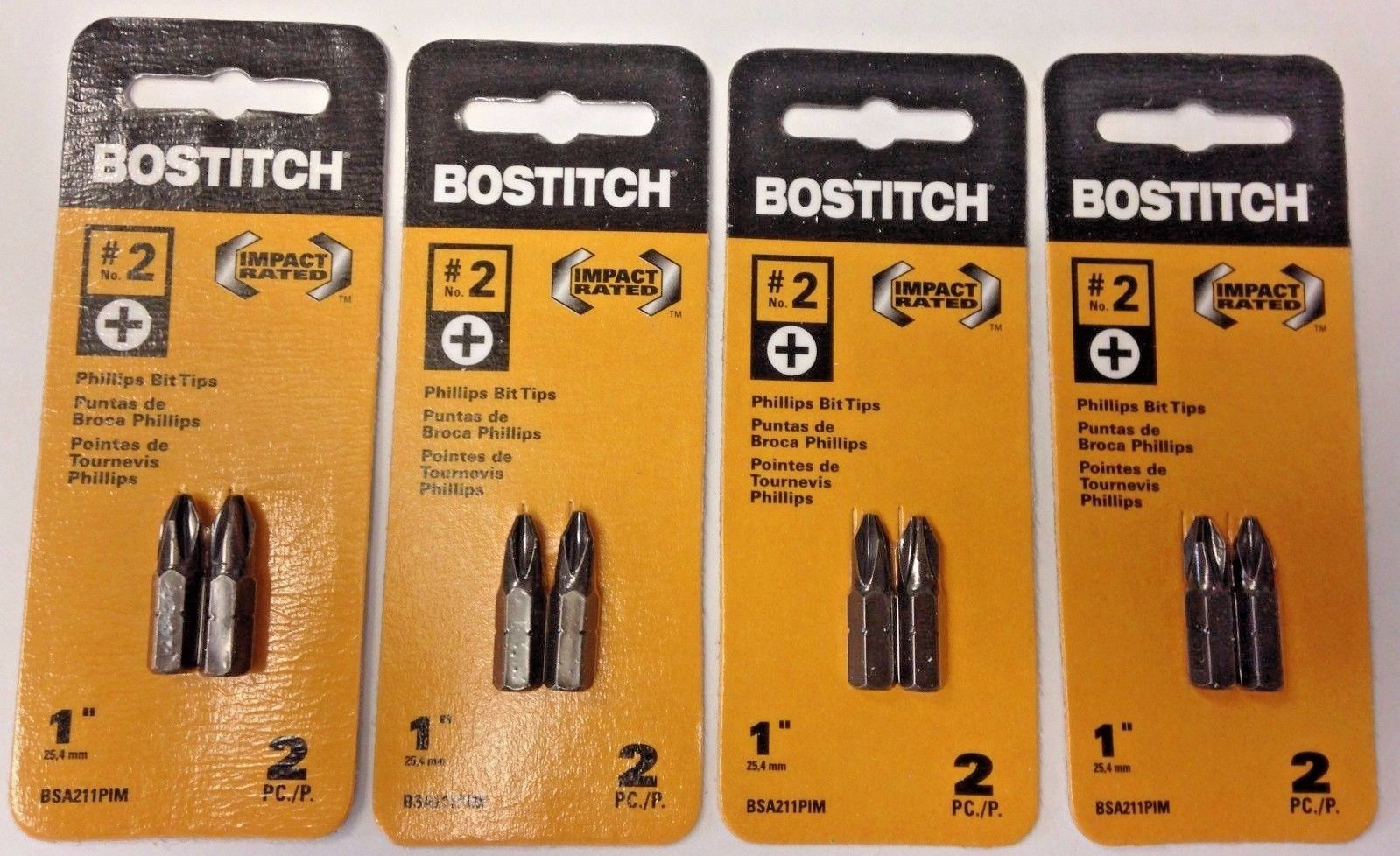 Bostitch BSA211PIM #2 1" Phillips Bit Tips 4-2 Packs