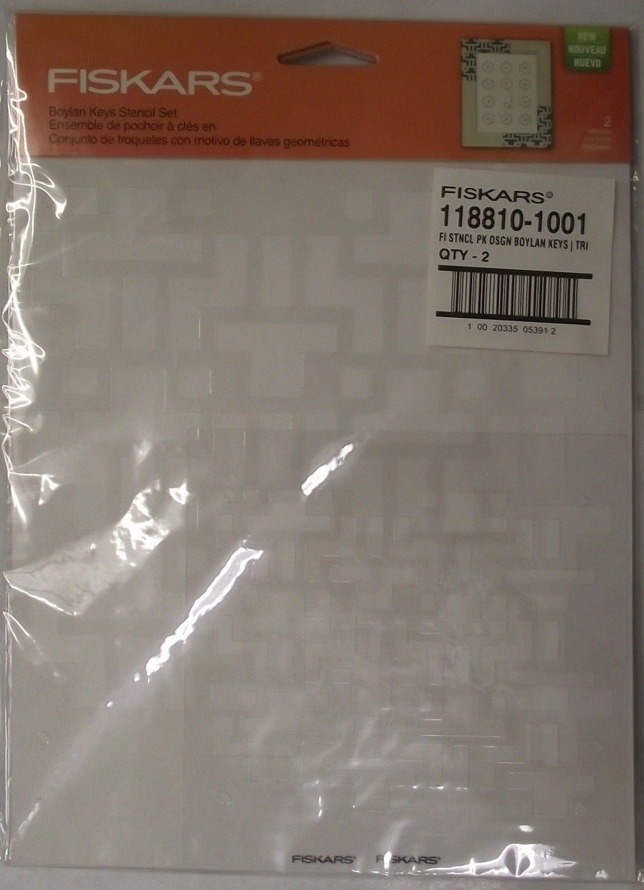Fiskars 118810 Boylan Keys Stencil Set 2pcs.
