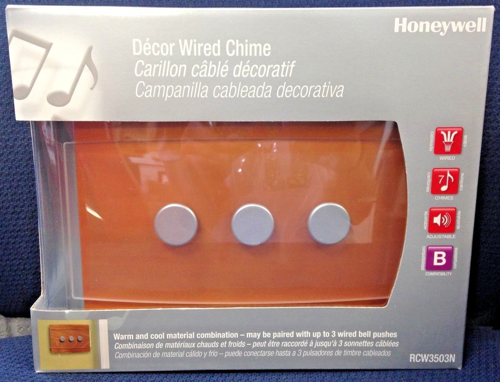 Honeywell RCW3503N Decor Design Wired Door Chime