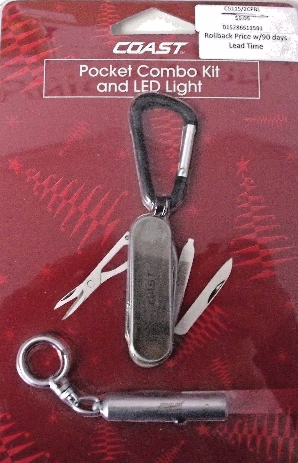 Coast C5115/2CP SILVER Pocket Combo Knife and LED Flashlight