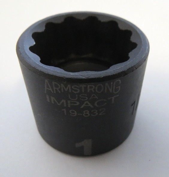 Armstrong 19-832 1" 3/8" Drive 2 Point Impact Socket USA
