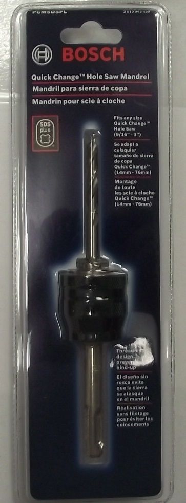 Bosch PCMSDSPL Quick Change Hole Saw Mandrel SDS-Plus