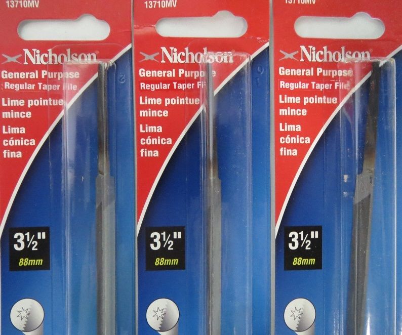 Nicholson 13710MV 3-1/2" Regular Taper File 3 Packs