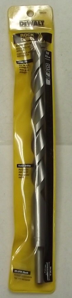 Dewalt DW5219 7/8" x 12" Hammer Drill Bit Premium Percussion Germany