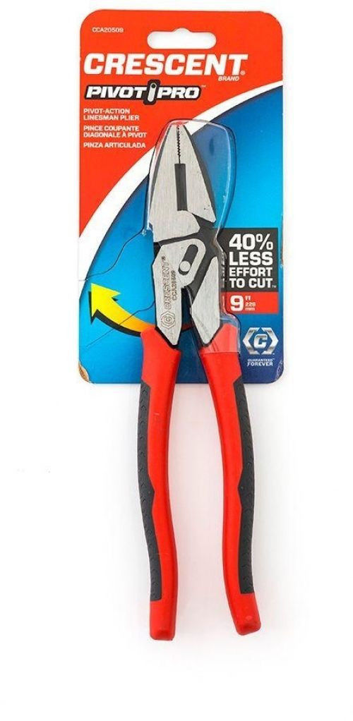 Crescent CCA20509 Pivot Pro Pliers 8 in. Linesman Wire Cutter Serrated Jaw Grip