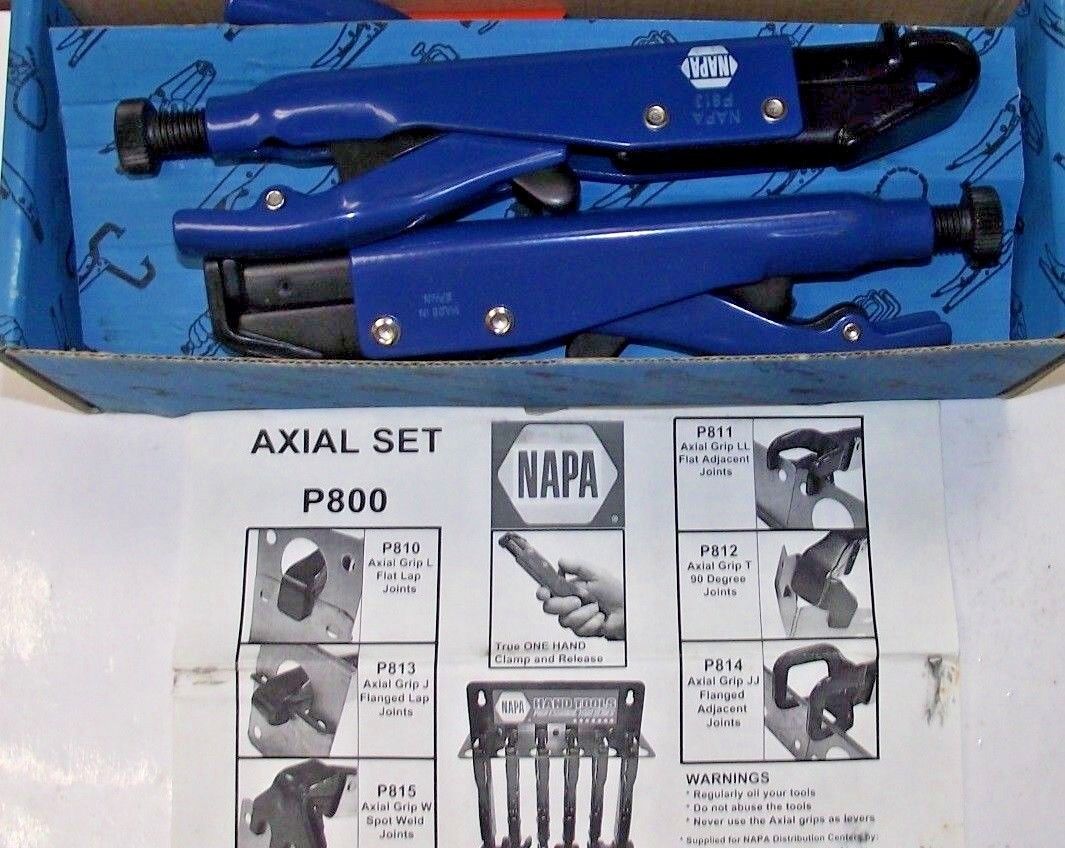 Napa P800 Grip On 7" Axial Grip 6 Piece Locking Pliers Set Spain