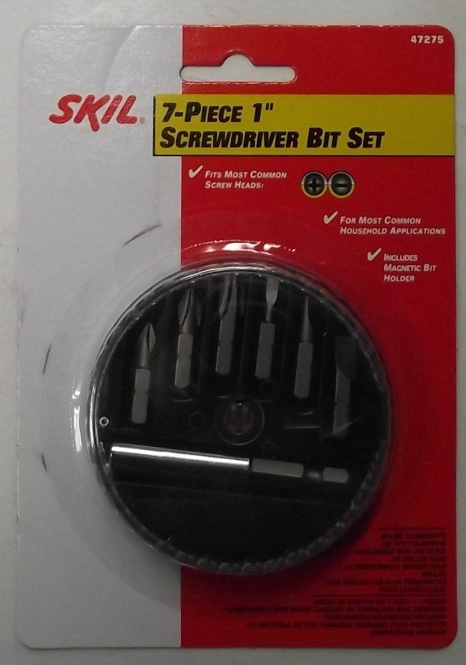 Skil 47275 7pc 1" Screwdriver Insert Bit Set