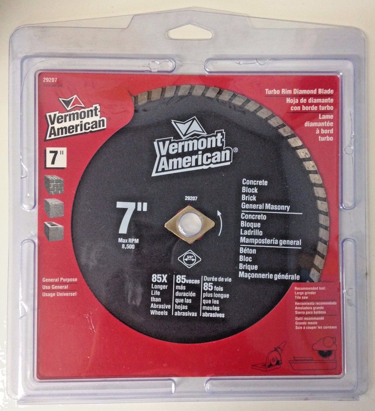 Vermont American 29207 7" Turbo Rim Diamond Saw Blade