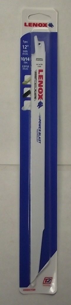 LENOX 20584S110R  12" x 10/14 Bi-Metal Reciprocating Saw Blade TPI USA