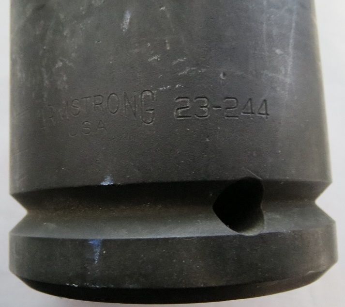 Armstrong 23-244 1-3/8" 6 PT 1/2" Drive Deep Impact Socket USA