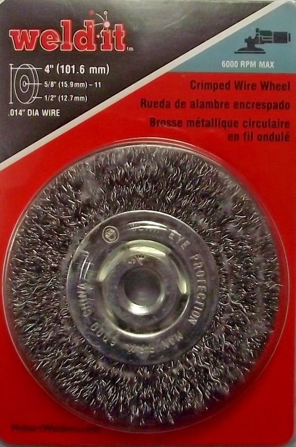 Hobart 770368 4" Crimped Wire Wheel 5/8" Arbor .014 Dia Wire